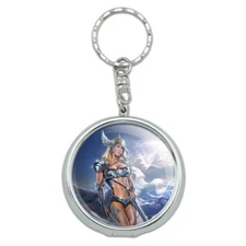 Norse Valkyrie Warrior Maiden Woman Portable Travel Ashtray Keychain