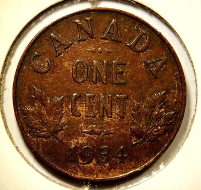 1934 Canada Small Cent King George V