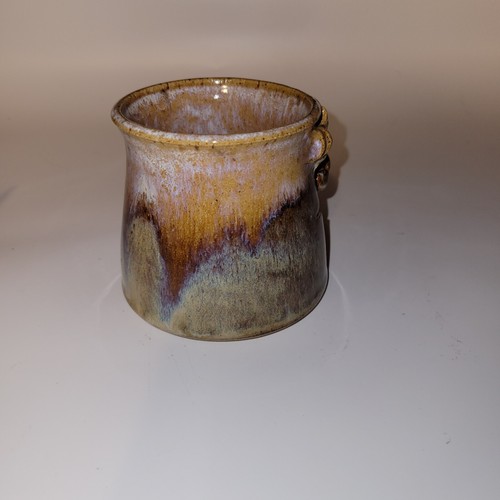 Studio Pottery Smiley Face Votive Candle Holder 3.25"H Signed - Picture 4 of 6