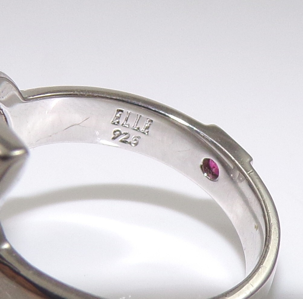 Elle Sterling Silver Ruby Knot Abstract Modernist… - image 4