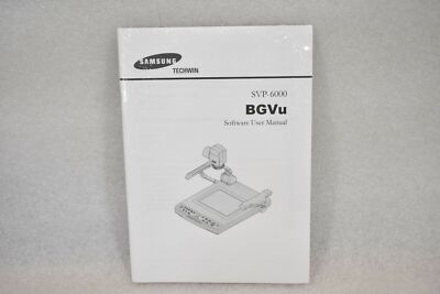 SAMSUNG TECHWIN SVP-6000 BGVu SOFTWARE USER MANUAL VERSION 1.03