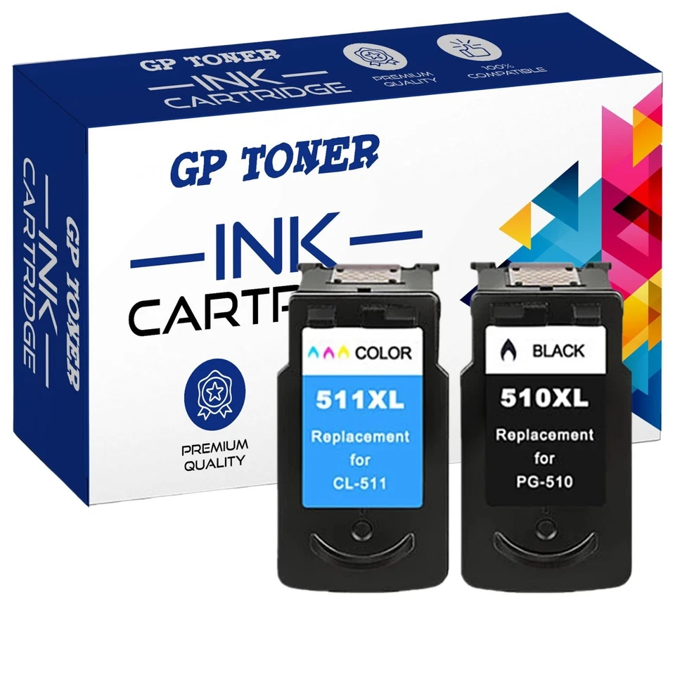 GP TONER Cartucce per CANON PG-510 CL-511 PIXMA MP280 MP495 MP490 MP270 MX360
