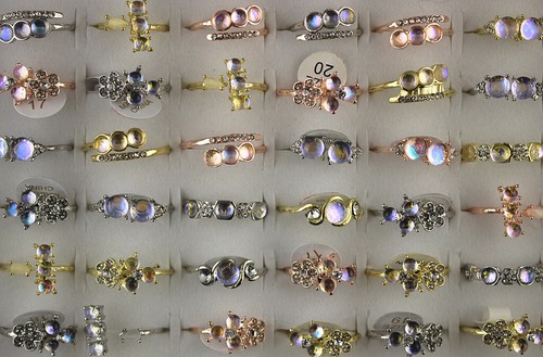 Wholesale Bulk Lots 40pcs Glass Jewelry Variety Fashion Rhinestone Women Rings - Picture 19 of 19