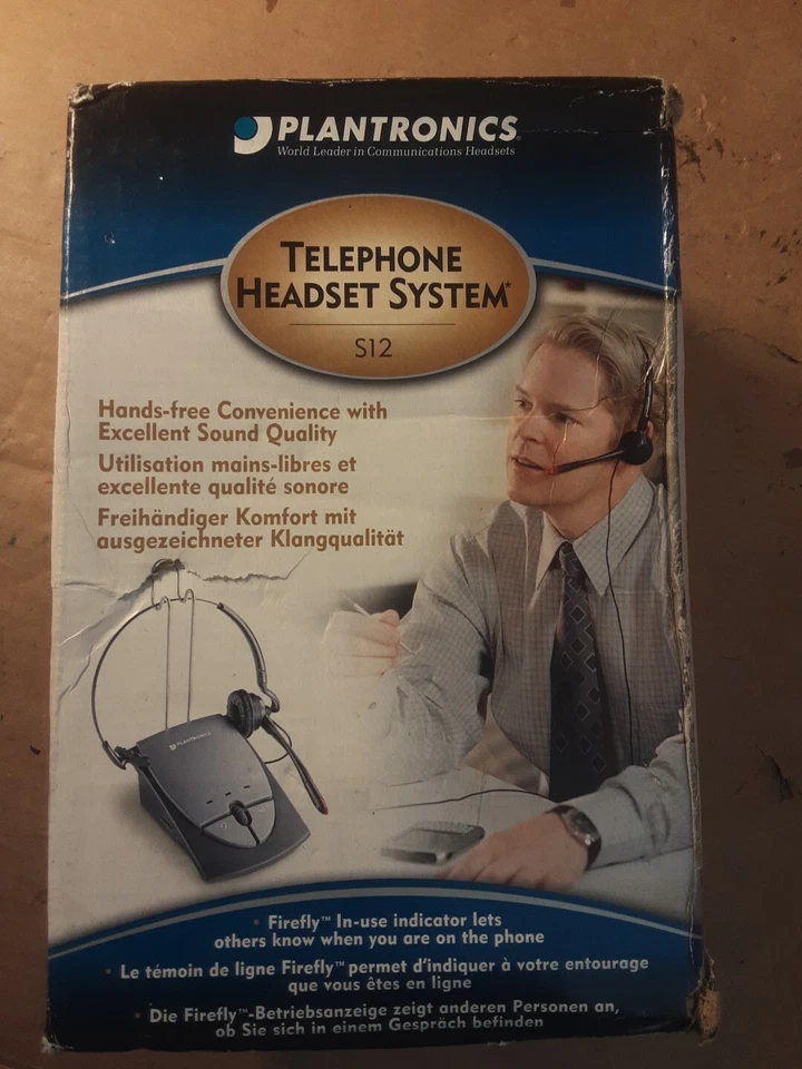 Plantronics Silver S12 Amplifier and Headset 36784-01 - Image 3 of 4