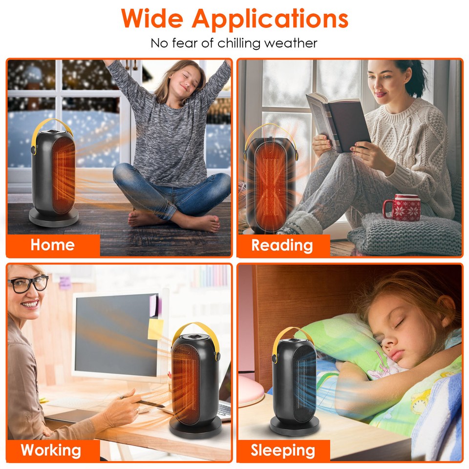 1200W Portable Electric Ceramic Space Heater Fan Heating & Cool 322 Sq