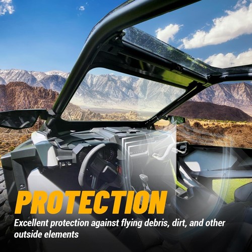 KUAFU Full Glass Windshield Compatible with 2020-2024 Polaris RZR Pro XP 2 and 4 - Picture 6 of 7