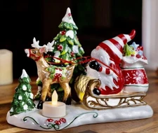 Blue Sky “Gnomeville Shopping” Christmas Candle House NEW Auth Retailer