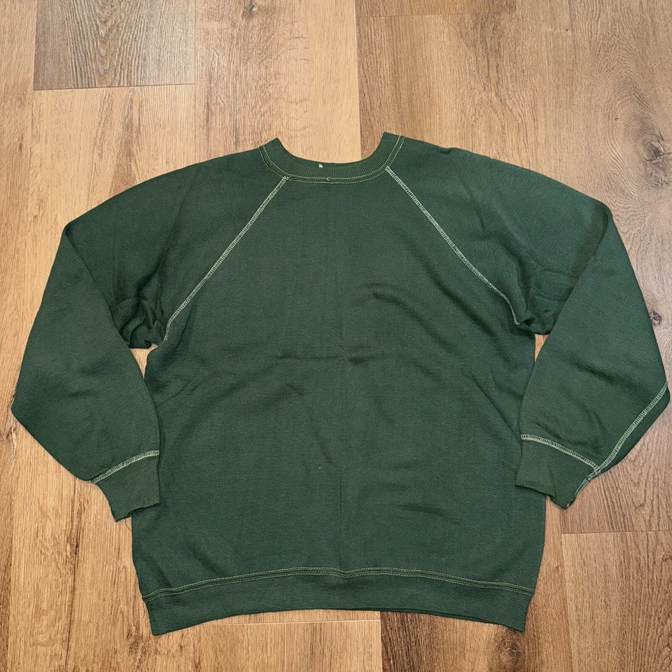 Vintage 50s 60s Sweatshirt Shirt Sweater SOFT Thin Acrylic Athletic Mens Medium - Image 4 of 4