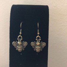 Bronze Bumble Bee Earrings