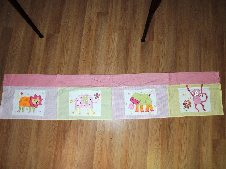 CENEFA SAFARI JUNGLA ROSA CORDEROS E HIEDRA LEÓN ELEFANTE MONO HIPOPÓTAMO AMARILLO 68x14 Foto 2 de 4