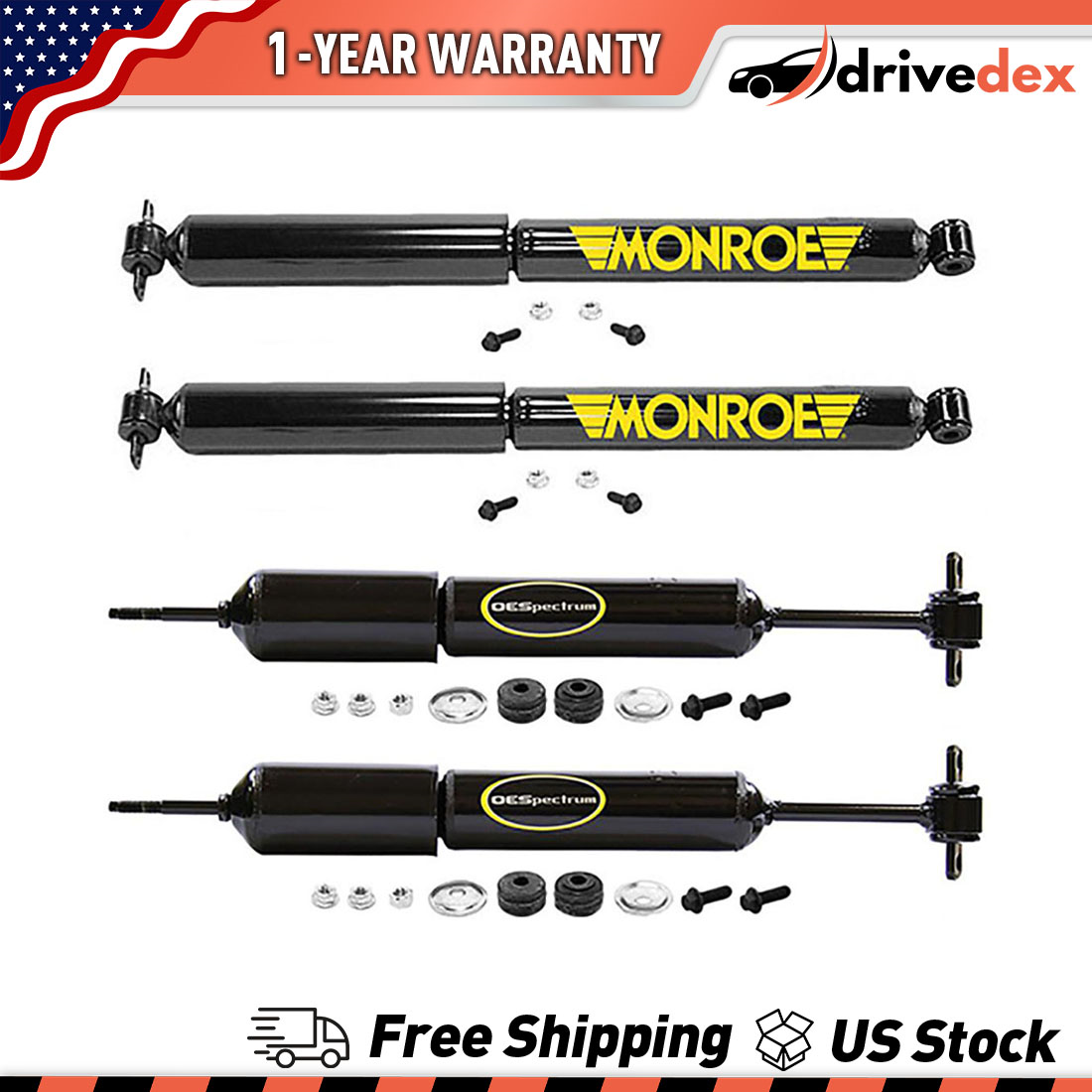 Monroe Front Struts & Rear Shocks Absorbers Fits 2000 2001 1995 Ford Explorer