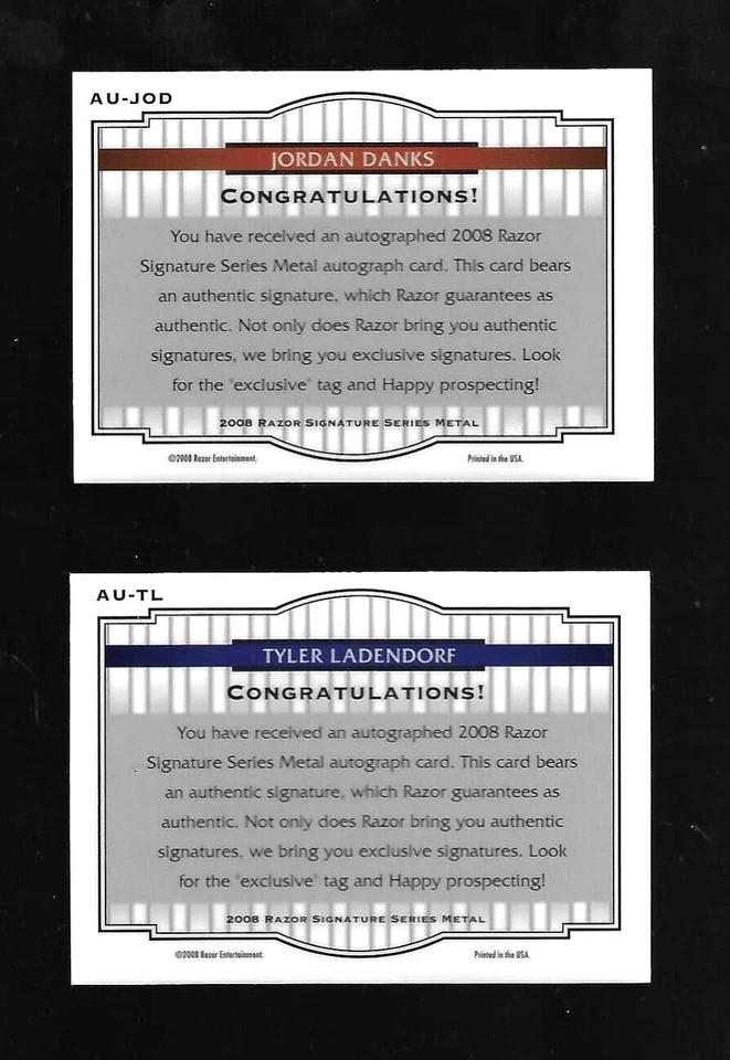 39) 2008 Razor Signature Series Metal Certified AUTOGRAPH Baseball Card RC LOT - Image 4 of 4