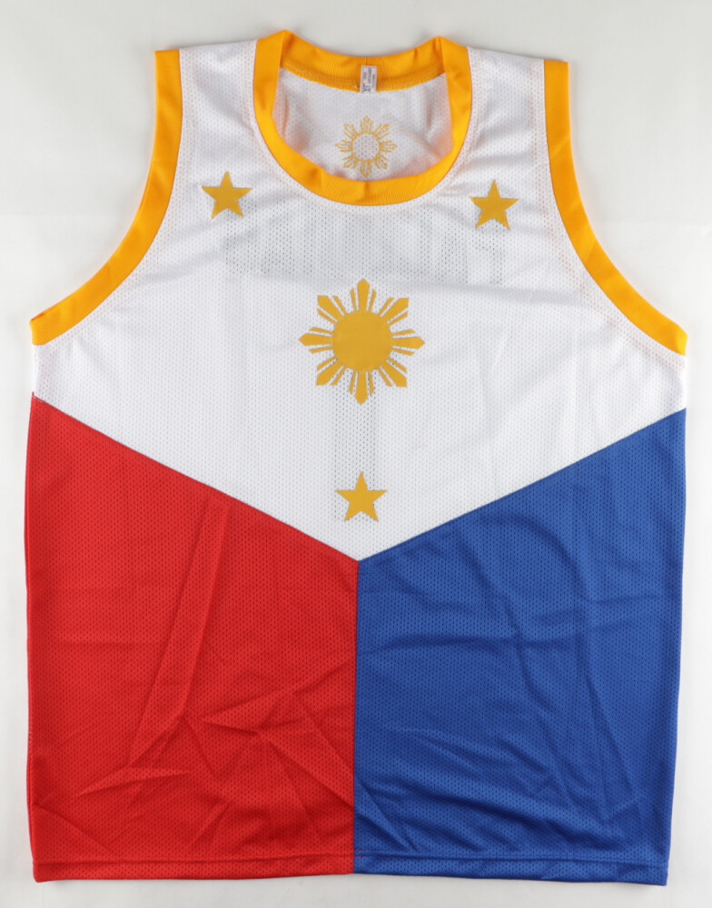 Manny Pacquiao Signed Filipino Flag Jersey (Pacquiao COA Manny Pacquiao Signed Filipino Flag Jersey (Pacquiao COA