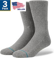 3 Pair Pack Active Pro Diabetic Socks Size 10 -13 Crew Length - Gray