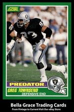 1989 Score Predator Greg Townsend #323 Los Angeles Raiders NFL Football