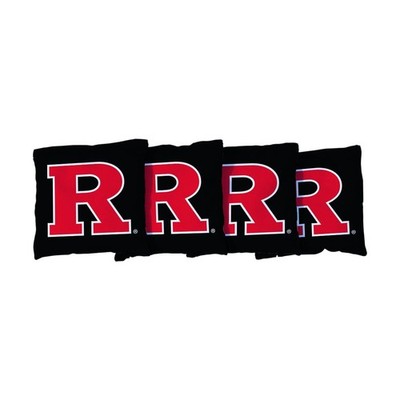 Cornhole Bags Rutgers Scarlet Knights Black 6x6 ACA Regulation Durable