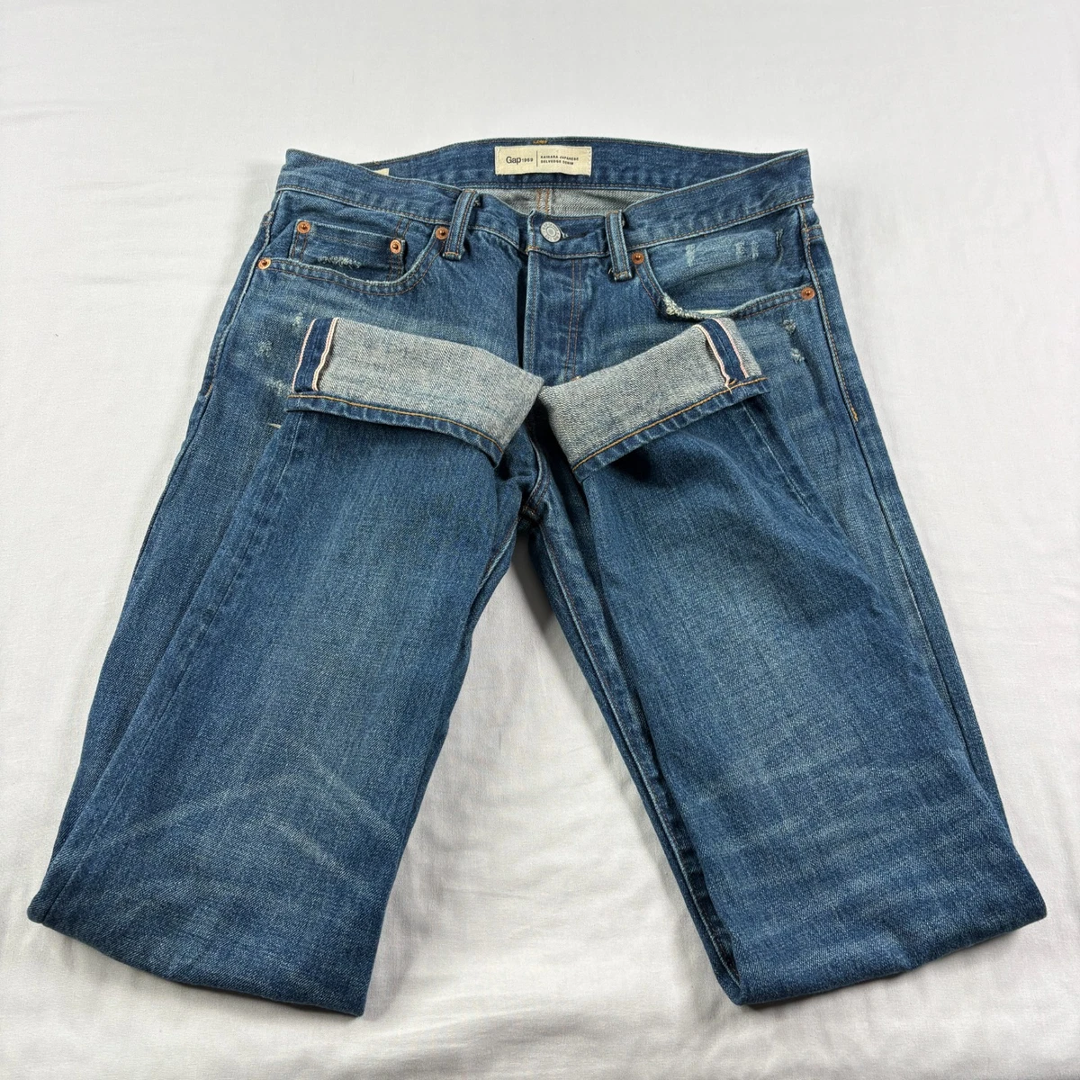 Jean Homme Gap Coupe Slim Bleu Denim - Taille 35/36 X 32 - Occasion Très Bon État