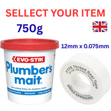 Plumber's Plummers Mait Water Leak Repair Putty Sanitary Joints Thread Seal Tape