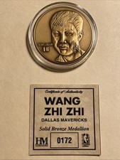 Wang Zhi Zhi Dallas Mavericks Solid Bronze Medallion Serial # 0172 Highland Mint
