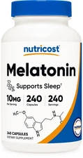 Nutricost Melatonin 10mg, 240 Capsules - 10mg Per Serving, Non-GMO, Gluten Free