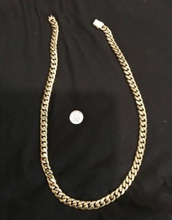 Jaxxon Cuban Link 925 silver Gold Plated Chain 22in 10mm