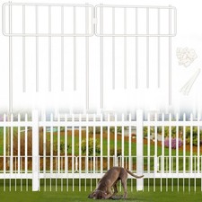 Thrivinest 10 Pack Animal Barrier Fence, No Dig Fence Decorative Fences, 17in...