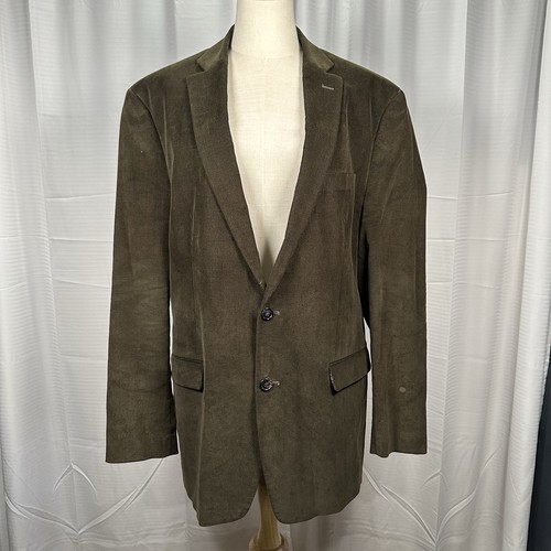 Lauren Ralph Lauren Sport Coat 44L Green Corduroy Elbow Patches Dog Liner Blazer - Picture 12 of 12