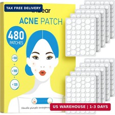 LitBear Pimple Patch Bulk, 480 Patches 3 Size Acne Patches for Face, Hydrocolloi