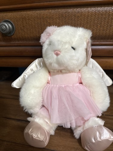 Victoria's Secret GUND Stuffed Plush Pink Ballerina Teddy ANGEL BEAR Wings RARE