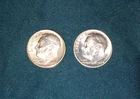 1964 1963 Denver 90% silver 10C Roosevelt Dimes