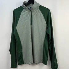 Cutter & Buck Womens XL Green Stripe Side Pocket Golf Athletic