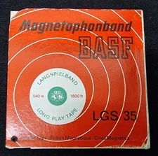 Magnetophonband BASF Doppelspielband Type Lgs 35 540m Ø 18cm Coil #K-445-03