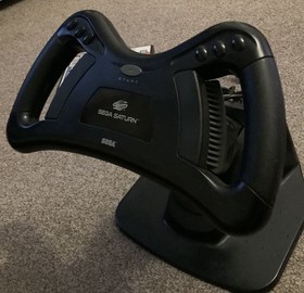 Sega Saturn Official Arcade Racer Steering Wheel bundle MK-80304+SEGA RALLY GAME