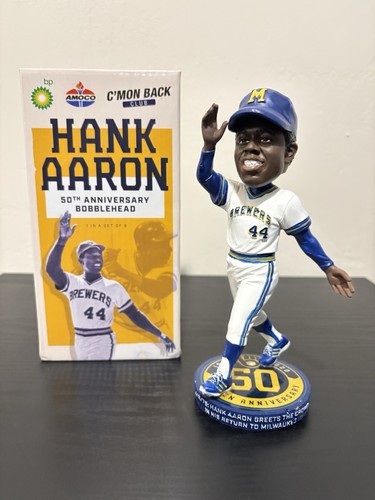 Milwaukee Brewers Hank Aaron 50th Anniversary Bobblehead 2021 - NEU in Box SGA