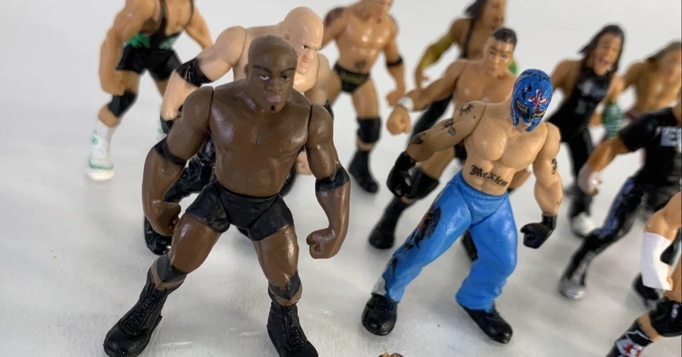 Lote de mini figuras de acción WWE Micro Aggression 2" (12+) Jakks Pacific 2006 Foto 4 de 4