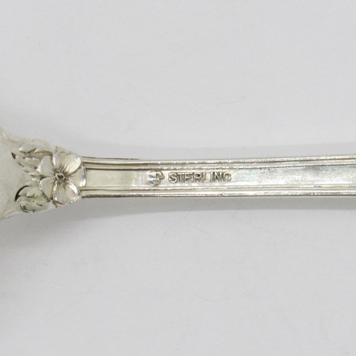 STERLING SILVER INTERNATIONAL WILD ROSE 6-1/8'' SALAD FORK BEVELED FLATWARE .925 - Picture 5 of 5