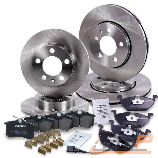 Bremsscheiben + BremsbelÄGe Vorne + Hinten FÜR Audi A3 Skoda Octavia VW Golf 4-image