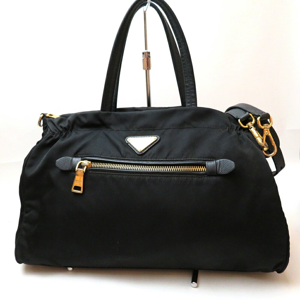 Prada Y0720 Black 2Way Crossbody Shoulder Bag Women's Used B Rank