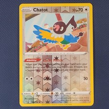 Chatot 142/192 - Rebel Clash - Uncommon Reverse Holo Pokemon Card - NM