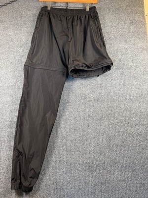 Alo Yoga Men's Convertible Track Pants Size XS Black Legs Zip-Off