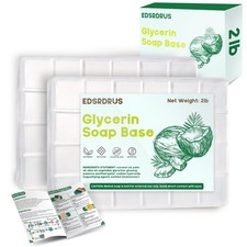 2lb Glycerin Soap Base - Unscented Melt and Pour Soap Base for DIY Crafting, ...