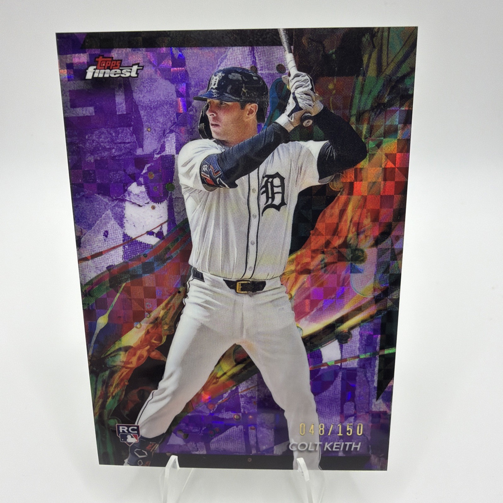 2024 Topps Finest Colt Keith #38 Purple Checkerboard Refractor /150 RC