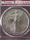 2024-W Burnished American Silver Eagle PCGS Graded SP70 Thomas Cleveland Signed — photo 2