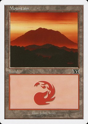 Mountain (343) 6th Edition PLD Basic Land MAGIC THE GATHERING MTG