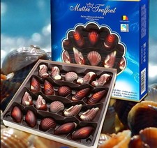 Maitre Truffout "Seashells" with Nut Filling, 250g – Belgian Premium Chocolate