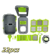 Kitchen Fruit & Vegetable Chopper and Shredder Kit Vegetable Cutter 22pcs