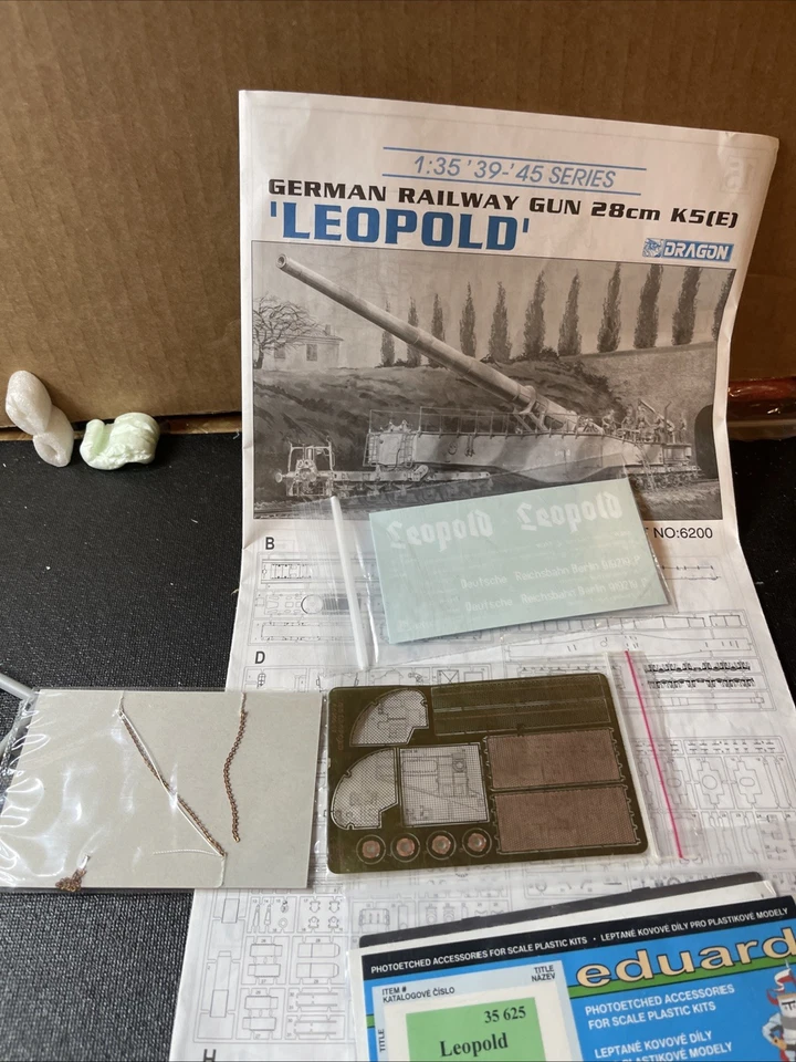 Dragon German Railway Gun 28cm K5(E) LEOPOLD Model Kit 6200 1/35 Started THT25 - Image 3 of 4