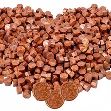 Wax Seal Beads Mocha Metallic, 400Pcs Sealing Wax Beads, Octagon Wax Sealing ...