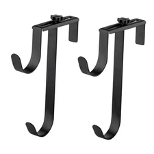 Adjustable Pool Pole Holder for Wall or Fence, Rust Resistant Metal Hanger for 