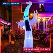 6 FT/12 FT Halloween Inflatables Ghost Outdoor Decorations Blow Up Yard Scary Re